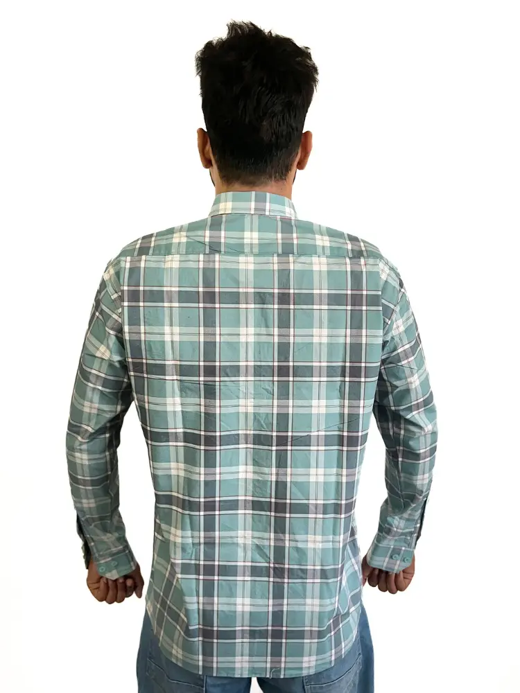 green blend: plaid checks green blend: plaid checks